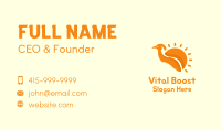 Orange Sun Bird Business Card Image Preview