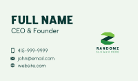 Green Ribbon Letter Z  Business Card Image Preview