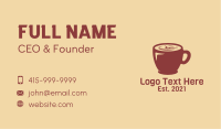 Coffee Cup Clock  Business Card