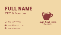 Coffee Cup Clock  Business Card Design
