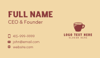 Coffee Cup Clock  Business Card