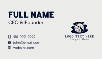 Moon Telescope Girl Business Card