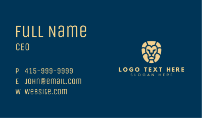 Fierce Lion Head Business Card
