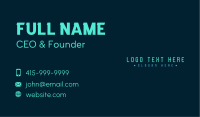 Pixelated Tech Wordmark Business Card