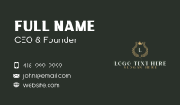 Classic Crown Wreath  Business Card Design