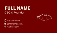 Retro Cursive Wordmark Business Card