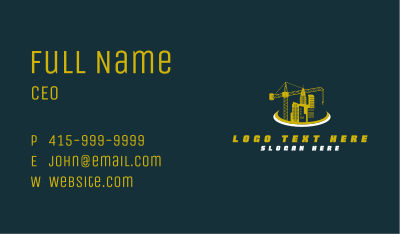 Construction Crane Building Business Card
