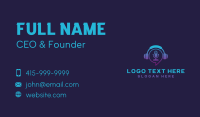 Headphone Microphone Podcast Business Card Design