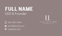 Fashion Minimalist Lettermark Business Card