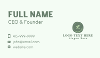 Green Organic Seal Letter  Business Card Design