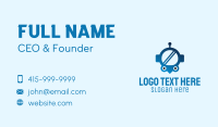 Blue Helmet Location Pin Business Card