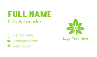 Green Cannabis Light  Business Card Design