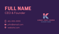 Cyber Tech Letter K Business Card Design