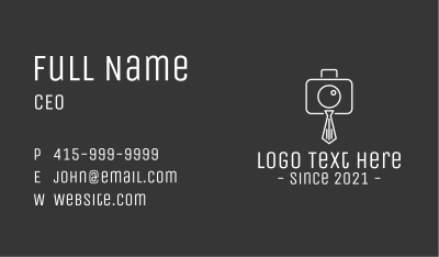 Photography Necktie Business Card Image Preview