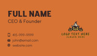 Scary Halloween Pumpkin Business Card