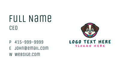 Cute Cartoon Puppy Business Card Image Preview