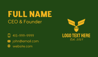 Golden Military Badge Business Card Design