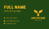 Golden Military Badge Business Card