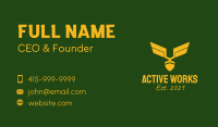 Golden Military Badge Business Card