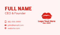 Sexy Red Lips  Business Card