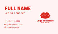 Sexy Red Lips  Business Card Design
