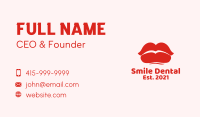 Sexy Red Lips  Business Card