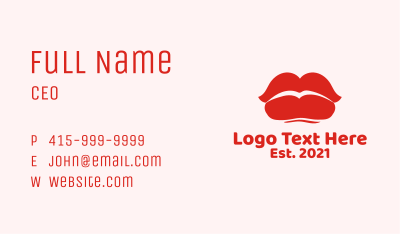 Sexy Red Lips  Business Card Image Preview