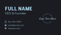 Round Casual Wordmark Business Card Design