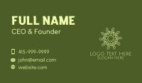 Green Wellness Vine Wreath Business Card Design