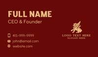 Gold Deluxe Winged Lion Business Card