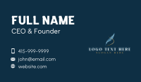 Quill Feather Writing Business Card Design