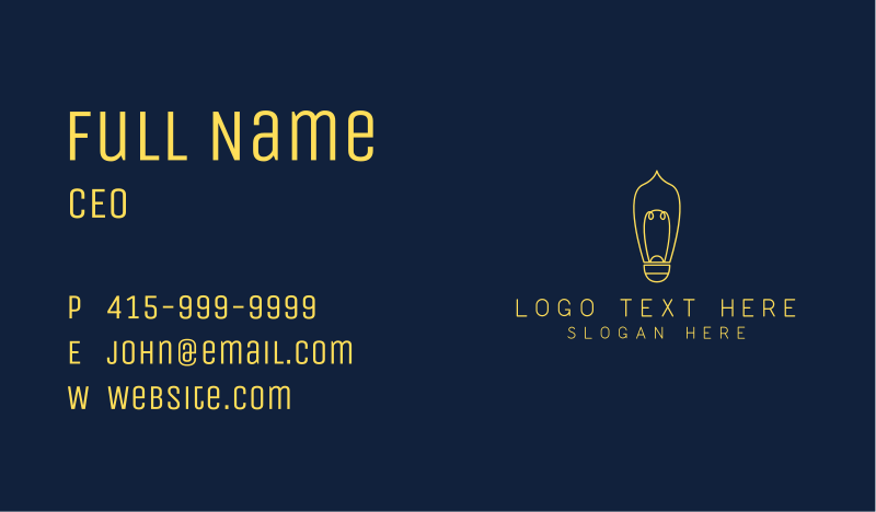 Lighting Business Card example 1