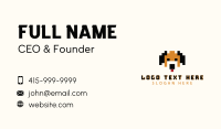 Dog Pixelated Game Business Card