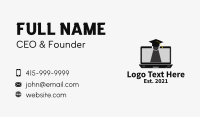 Laptop Online Learning  Business Card Design