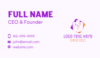 Minimalist Shield Lightning Bolt Business Card