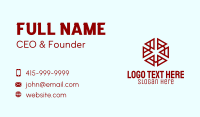 Digital Hexagon Pattern Business Card