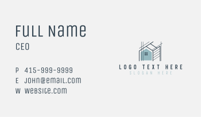 House Blueprint Architecture Business Card Image Preview