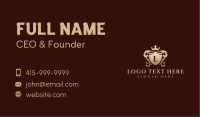 Ornate Crown Shield Business Card