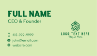 Green Agricultural Emblem Business Card