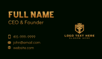 Elegant Crown Shield Business Card