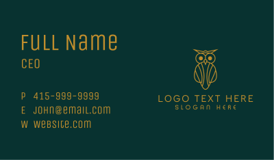 Golden Owl Agency Business Card