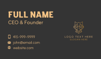 Gold Geometric Fox Business Card