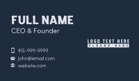 Lifestyle Apparel Wordmark Business Card