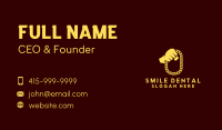 Yellow Bling Chain Business Card