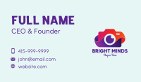 Colorful Camera App Business Card
