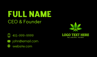 Twisted Marijuana Leaf Gradient Business Card