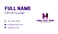 Enterprise Firm Letter H Business Card