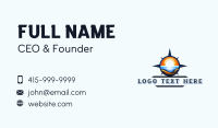 Beach Sunset Compass Business Card