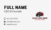 Flame Cargo Truck Business Card