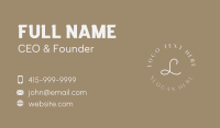 Luxury Round Business Lettermark Business Card